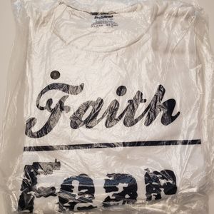 White Tee with Faith over Fear